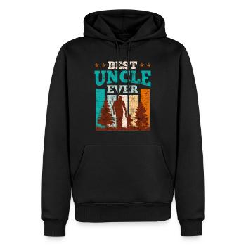 Bester Onkel ever Onkel - Männer Premium Bio Hoodie - Schwarz - Vorne - Nico (187cm)