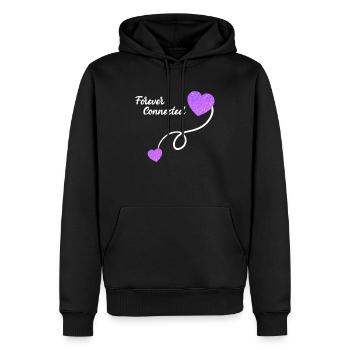 Forever verbunden Mama Kind Baby Schwangerschaft - Männer Premium Bio Hoodie - Schwarz - Vorne - Nico (187cm)