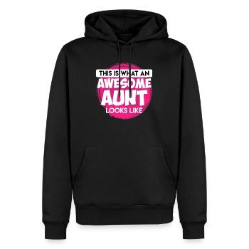 So sieht eine tolle Tante aus Beste Tante - Männer Premium Bio Hoodie - Schwarz - Vorne - Nico (187cm)