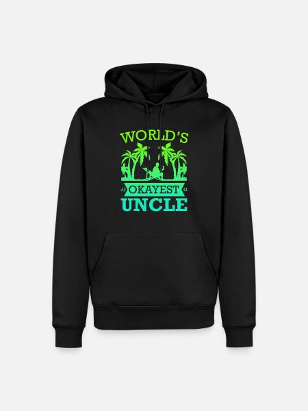 World's okayest Uncle - Men’s Premium Organic Hoodie - black