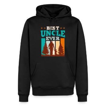 Bester Onkel ever Onkel - Männer Premium Bio Hoodie - Schwarz - Vorne - Nico (187cm)
