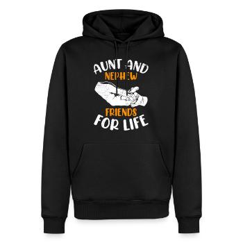 Tante und Neffe Freunde fürs Leben Tante - Männer Premium Bio Hoodie - Schwarz - Vorne - Nico (187cm)