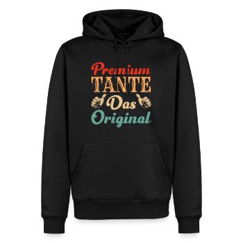 Premium Tante Das Original Super Tante Beste Tante - Männer Premium Bio Hoodie - Schwarz - Vorne - Nico (187cm)