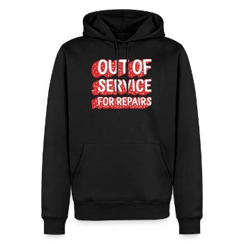 Hüft- und Kniechirurgie-Hemd, außer Dienst T-Shirt, - Männer Premium Bio Hoodie - Schwarz - Vorne - Nico (187cm)