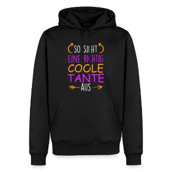 So sieht eine richtig coole Tante aus Super Tante - Männer Premium Bio Hoodie - Schwarz - Vorne - Nico (187cm)