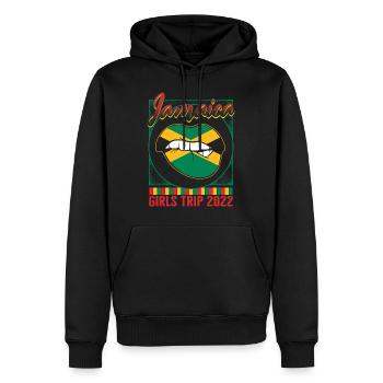 Jamaica Shirt, Jamaica Girls Trip 2022 Lips Tee, - Men’s Premium Organic Hoodie - black - Front - Nico (187cm)