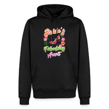 Marraine la tante de la mariée meilleure tante - Sweat à capuche Premium bio Homme - noir - Devant - Nico (187cm)