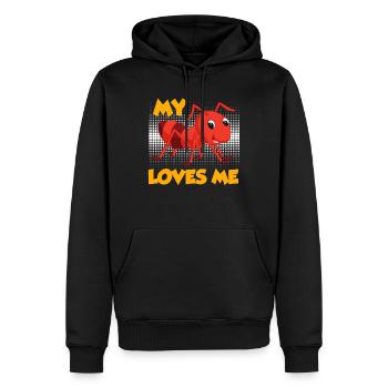 Ma tante m’aime Fourmi Tante Meilleure tante - Sweat à capuche Premium bio Homme - noir - Devant - Nico (187cm)