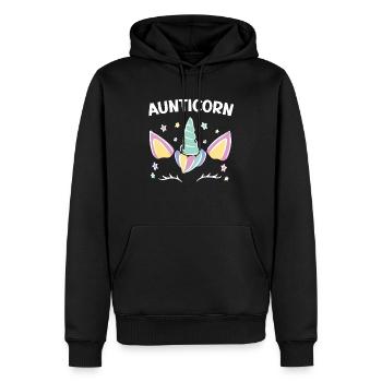 Unicorn Aunt Aunticorn Fairy Tale Super Aunt - Men’s Premium Organic Hoodie - black - Front - Nico (187cm)