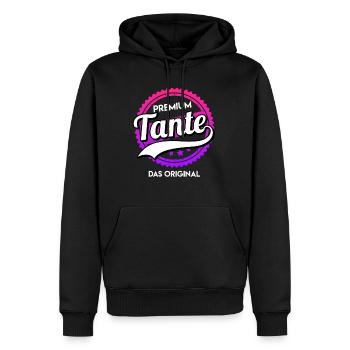 Premium Tante Das Original Tante Beste Tante - Männer Premium Bio Hoodie - Schwarz - Vorne - Nico (187cm)