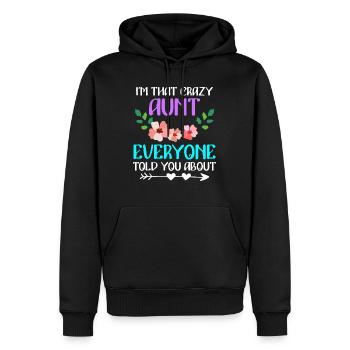 Verrückte Tante vor der alle warnen beste Tante - Männer Premium Bio Hoodie - Schwarz - Vorne - Nico (187cm)