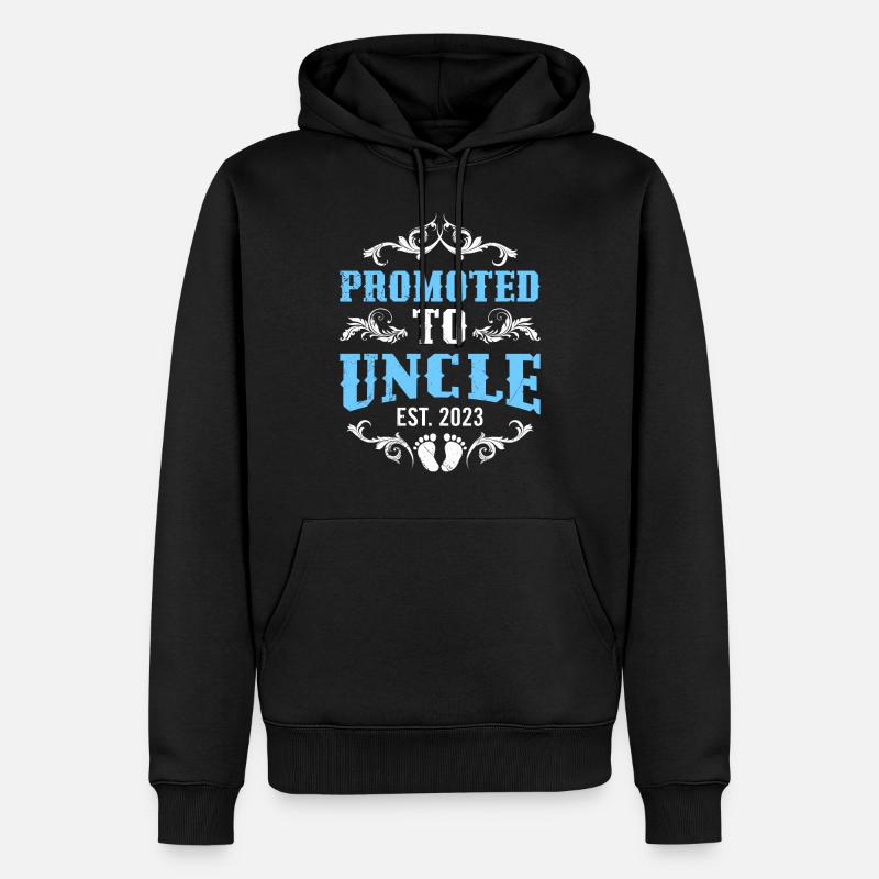Onkel 2023 - Männer Premium Bio Hoodie - Schwarz