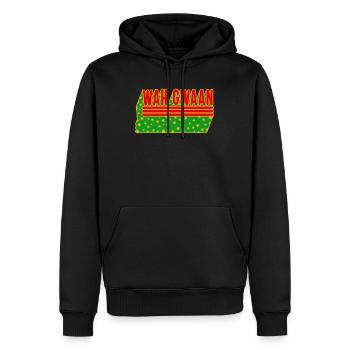 Chemise Jamaïque, Wah Gwaan Rasta Reggae Colors Tee, - Sweat à capuche Premium bio Homme - noir - Devant - Nico (187cm)