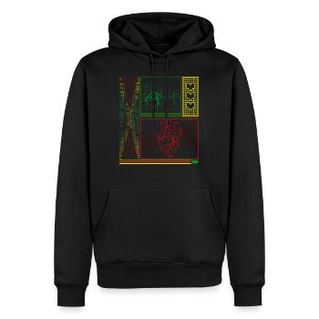 Chemise jamaïcaine, c’est un cœur jamaïcain incassable - Sweat à capuche Premium bio Homme - noir - Devant - Nico (187cm)