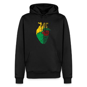 Chemise jamaïcaine, c’est un cœur jamaïcain incassable - Sweat à capuche Premium bio Homme - noir - Devant - Nico (187cm)