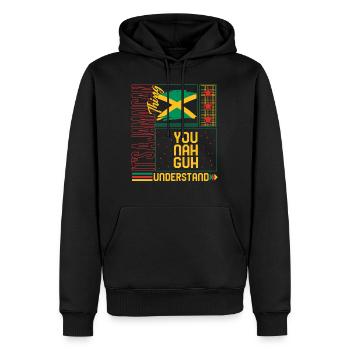 Chemise jamaïcaine, c’est un design de drapeau jamaïcain - Sweat à capuche Premium bio Homme - noir - Devant - Nico (187cm)