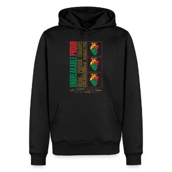 Jamaika Hemd, es ist ein jamaikanisches Herz unzerbrechlich - Männer Premium Bio Hoodie - Schwarz - Vorne - Nico (187cm)