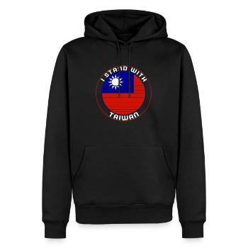 Taiwan Hemd, ich stehe mit Taiwan Flagge Design Tee - Männer Premium Bio Hoodie - Schwarz - Vorne - Nico (187cm)
