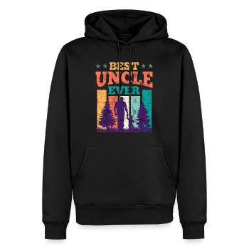 Bester Onkel ever Onkel - Männer Premium Bio Hoodie - Schwarz - Vorne - Nico (187cm)