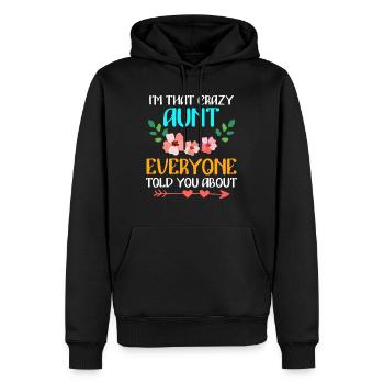 Verrückte Tante vor der alle warnen beste Tante - Männer Premium Bio Hoodie - Schwarz - Vorne - Nico (187cm)