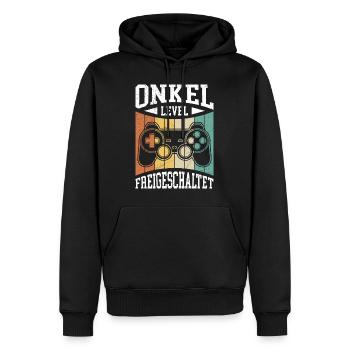 Onkel Level freigeschaltet bester Onkel - Männer Premium Bio Hoodie - Schwarz - Vorne - Nico (187cm)