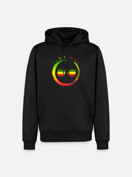 Chemise Jamaïque, oui Mon Jamaican Sunglasses Tee, - Sweat à capuche Premium bio Homme - noir