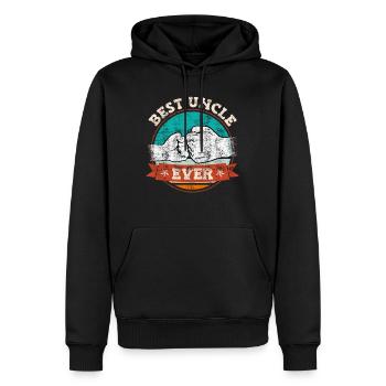 Best Uncle Ever - Men’s Premium Organic Hoodie - black - Front - Nico (187cm)