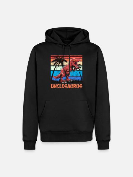 Unclesaurus Uncle - Men’s Premium Organic Hoodie - black