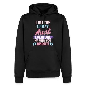 Die verrückte Tante vor der dich alle warnen Tante - Männer Premium Bio Hoodie - Schwarz - Vorne - Nico (187cm)