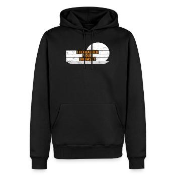 Chemise de batteur, j’ai teabagged your drum set drôle - Sweat à capuche Premium bio Homme - noir - Devant - Nico (187cm)