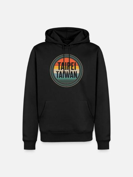 Taiwan Hemd, Taipei Taiwan Vintage Retro Tee, - Männer Premium Bio Hoodie - Schwarz