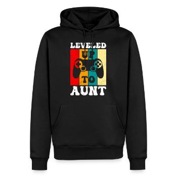 Promoted to aunt Promoted to aunt - Men’s Premium Organic Hoodie - black - Front - Nico (187cm)