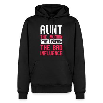 Tante La femme avec la mauvaise influence Tante - Sweat à capuche Premium bio Homme - noir - Devant - Nico (187cm)