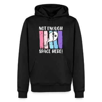 Pas assez d’espace ici spermatozoïdes de naissance de bébé - Sweat à capuche Premium bio Homme - noir - Devant - Nico (187cm)