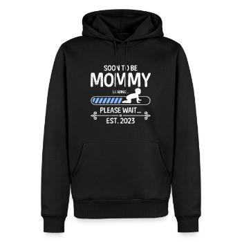 Soon to be Mommy 2023 Mama 2023 - Männer Premium Bio Hoodie - Schwarz - Vorne - Nico (187cm)