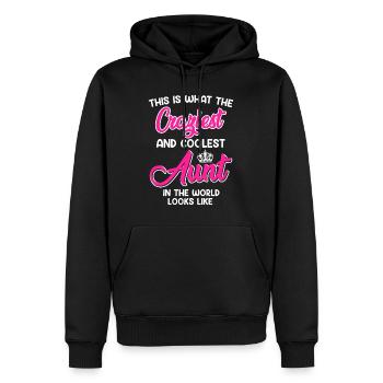 C’est ce que la tante la plus cool a l’air folle tante - Sweat à capuche Premium bio Homme - noir - Devant - Nico (187cm)