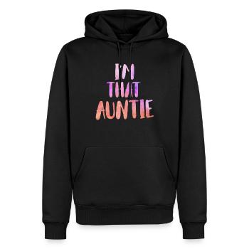 Je suis une telle tante Je suis cette tante Meilleure tante - Sweat à capuche Premium bio Homme - noir - Devant - Nico (187cm)