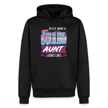 Voici à quoi ressemble une tante vraiment cool Best Aunt - Sweat à capuche Premium bio Homme - noir - Devant - Nico (187cm)