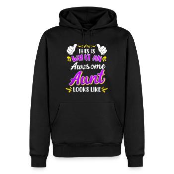 So sieht eine coole Tante aus Beste Tante - Männer Premium Bio Hoodie - Schwarz - Vorne - Nico (187cm)