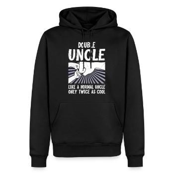 Zweifacher Onkel wie ein normaler Onkel - Männer Premium Bio Hoodie - Schwarz - Vorne - Nico (187cm)