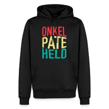 Vintage Onkel Pate Mythos Legende bester Onkel - Männer Premium Bio Hoodie - Schwarz - Vorne - Nico (187cm)