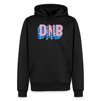 Drummer Shirt, DNB Drum and Bass, Musik - Männer Premium Bio Hoodie - Schwarz - Vorne - Nico (187cm)