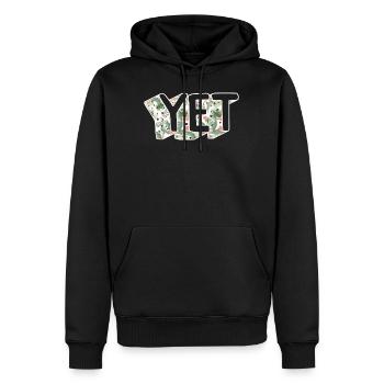 Chemise Positivité, mais t-shirt fleuri, éducation des jeunes - Sweat à capuche Premium bio Homme - noir - Devant - Nico (187cm)