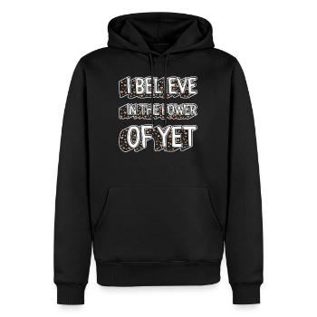 Chemise Positivité, Power Of Yet Tee, Jeunesse - Sweat à capuche Premium bio Homme - noir - Devant - Nico (187cm)