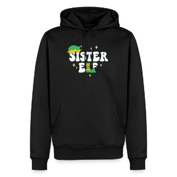 Schwester Elf Passende Familie Weihnachtsgruppe Weihnachten - Männer Premium Bio Hoodie - Schwarz - Vorne - Nico (187cm)