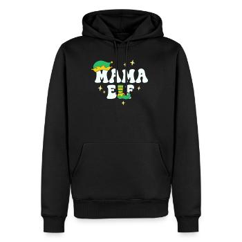 Mama Elf Passende Familie Weihnachtsgruppe Weihnachten Mama - Männer Premium Bio Hoodie - Schwarz - Vorne - Nico (187cm)