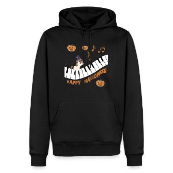 Poulain de cheval mignon souhaite joyeux Halloween - Sweat à capuche Premium bio Homme - noir - Devant - Nico (187cm)