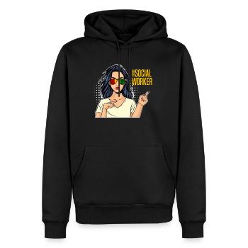 Afrika Ich bin Sozialarbeiterin - Männer Premium Bio Hoodie - Schwarz - Vorne - Nico (187cm)