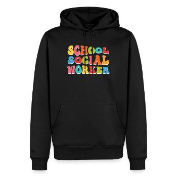 Supervisor at a school Social worker - Men’s Premium Organic Hoodie - black - Front - Nico (187cm)