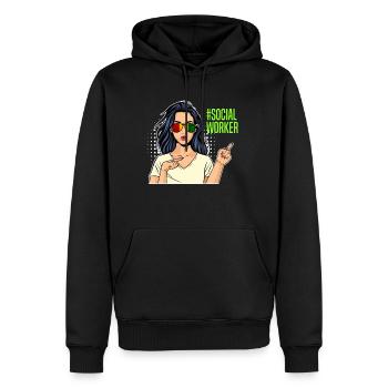 Afrika Ich bin Sozialarbeiterin - Männer Premium Bio Hoodie - Schwarz - Vorne - Nico (187cm)